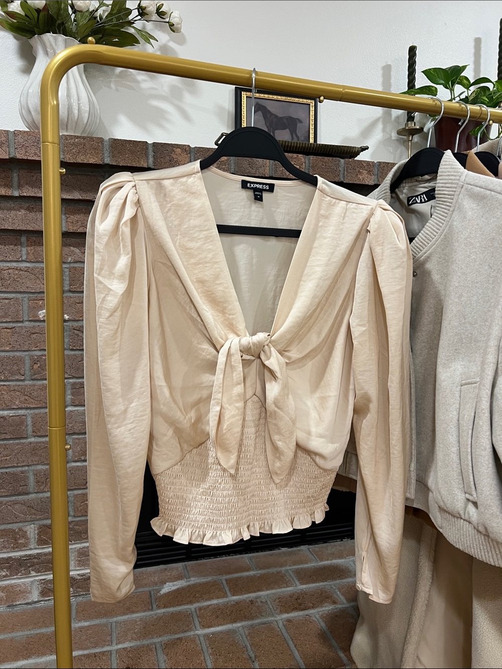 Tie front blouse